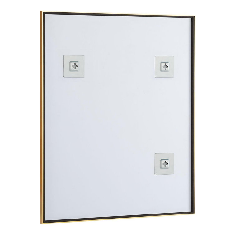 Satin Gold Rectangular Bathroom Wall Mirror