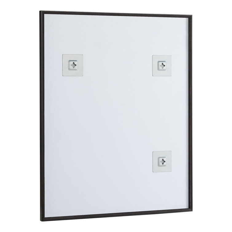 Matte Black Rectangular Aluminum Framed Bathroom Mirror