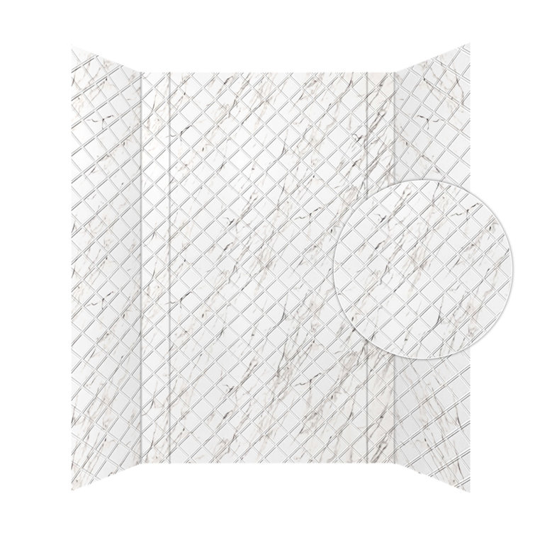 Argyle Marble PVC Glue-Up Tub and Shower Wall Panels