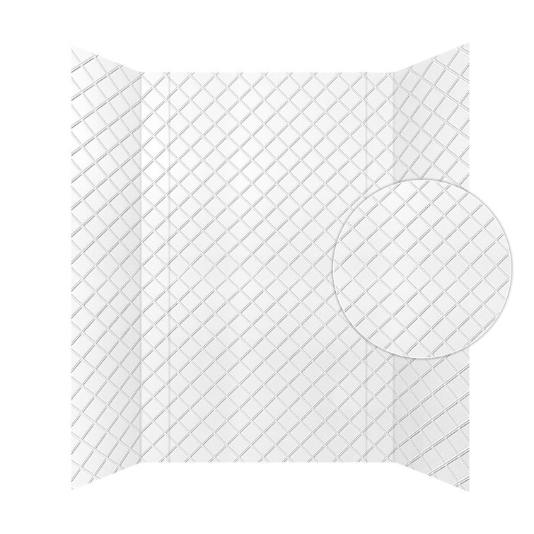 Gloss White Argyle Tile Shower Wall Panels Set