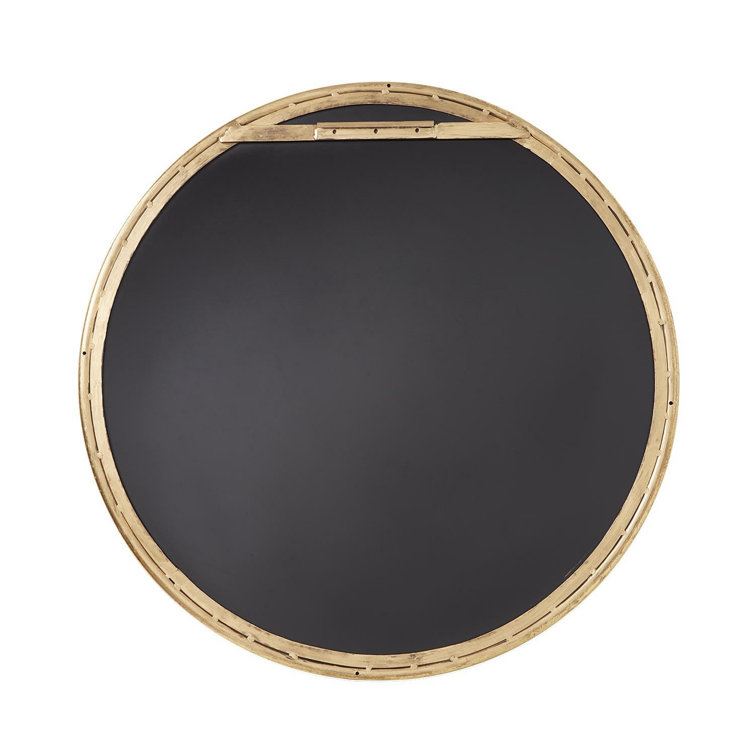 Round Gold Leaf Framed Bathroom Vanity Mirror
