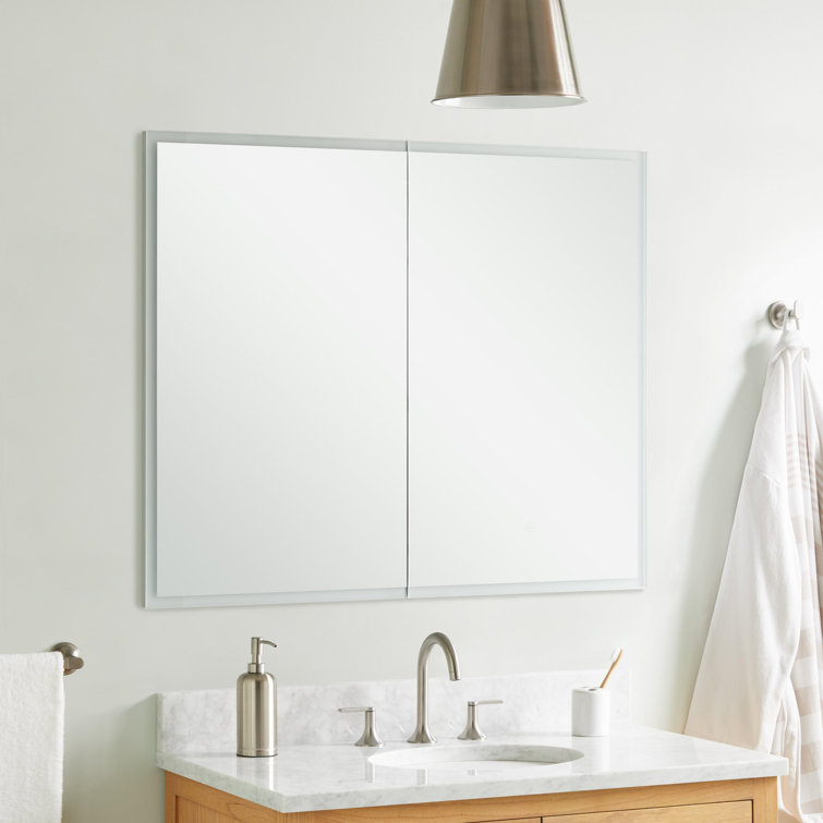 Tiverton Frameless LED Lighted Rectangular Medicine Cabinet
