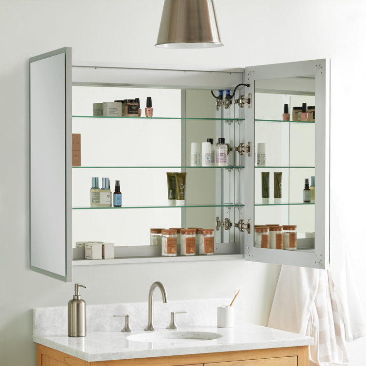 Tiverton Frameless LED Lighted Rectangular Medicine Cabinet