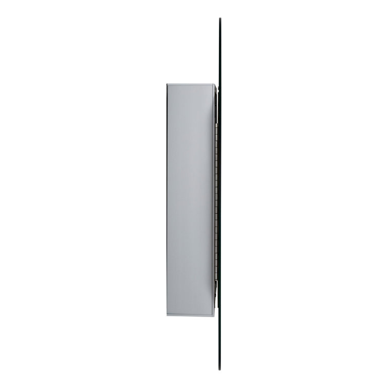 Montrese Frameless Oval Medicine Cabinet with Flat Mirror