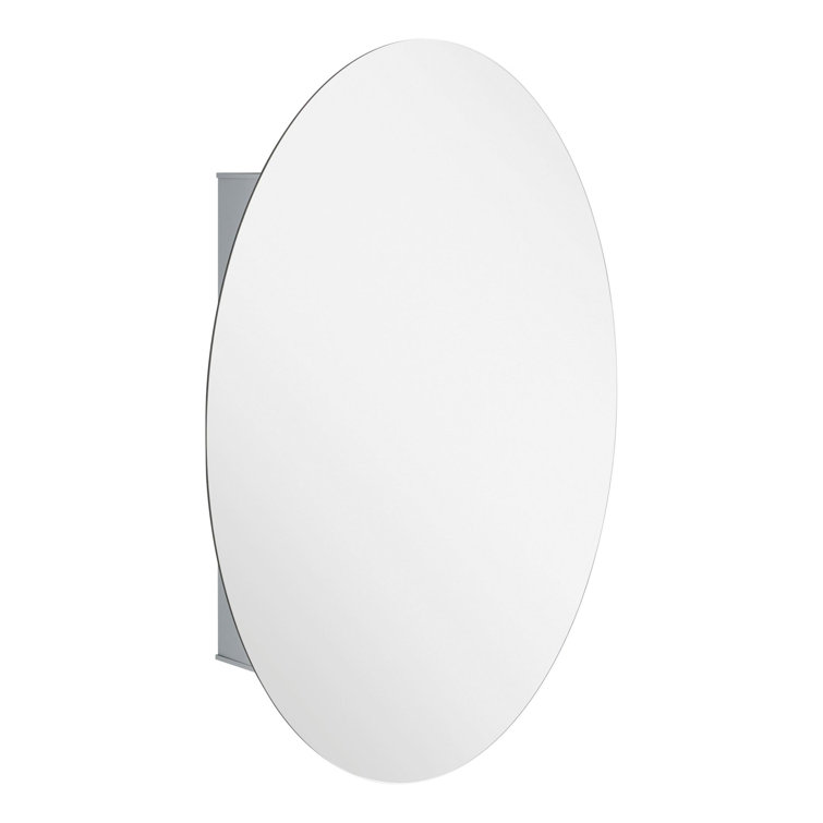 Montrese Frameless Oval Medicine Cabinet with Flat Mirror