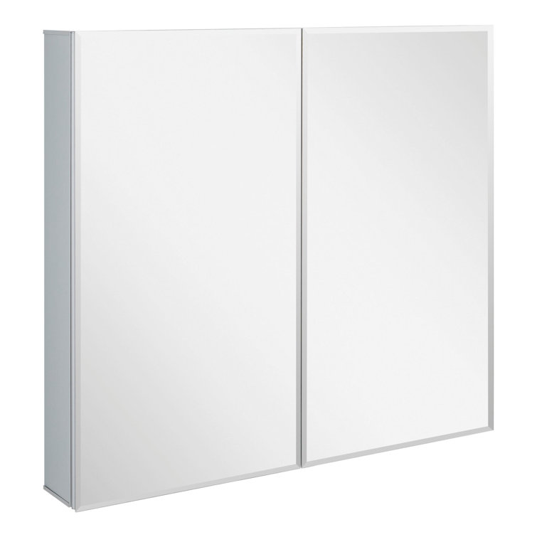Vinodel 31.88" x 36" Clear Glass Single Door Medicine Cabinet