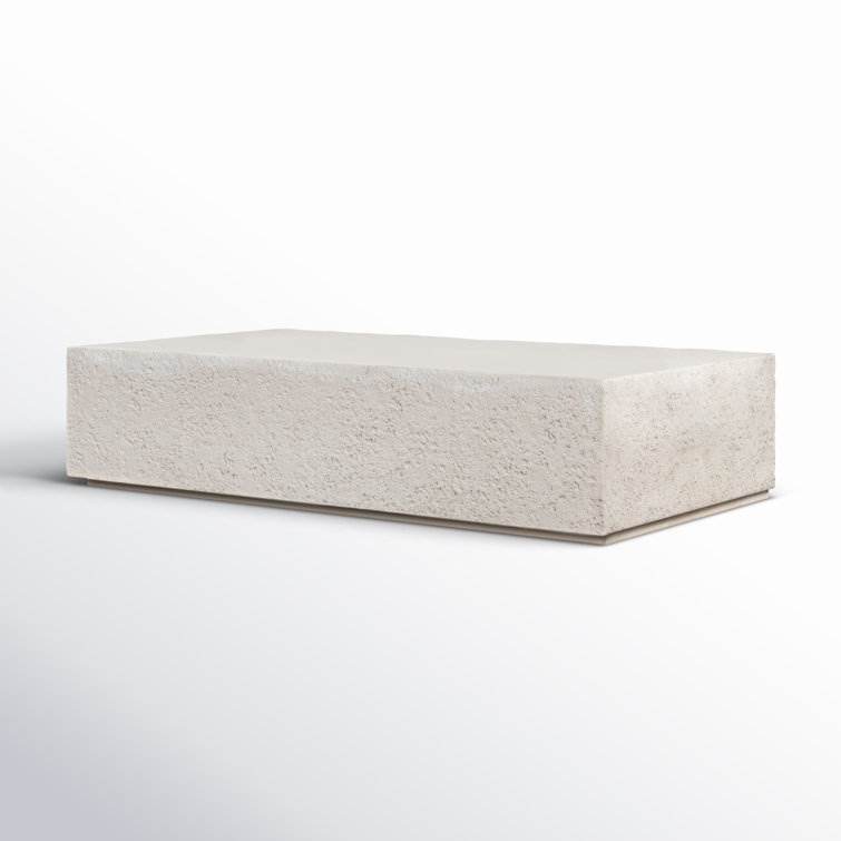 Otero 65" Gray Concrete Outdoor Rectangular Coffee Table