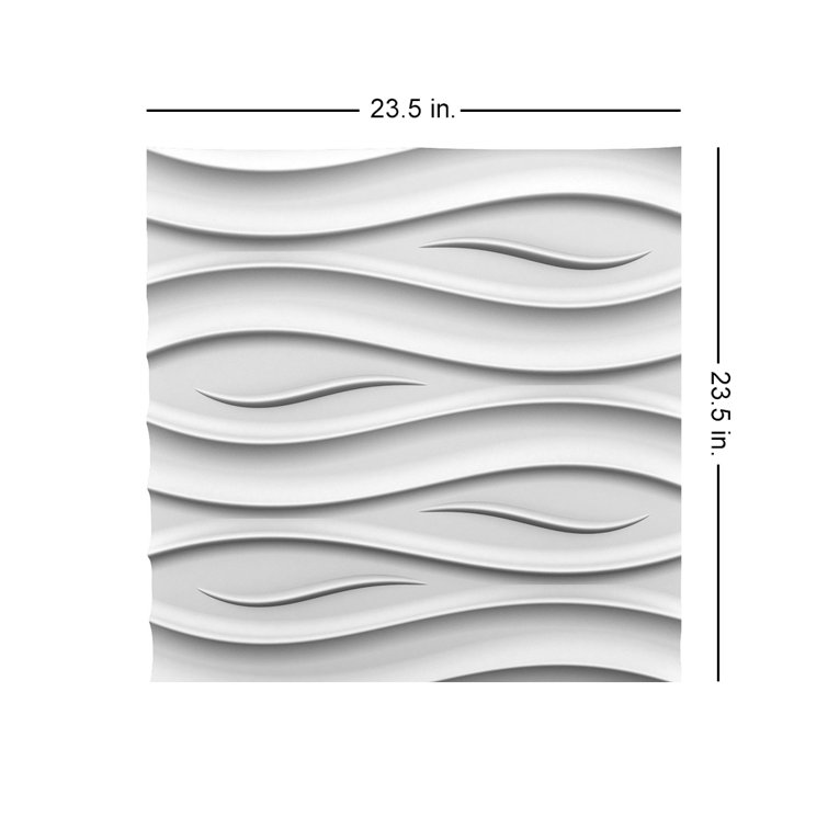 Ocean White 24" x 24" 3D Textured Wall Panels