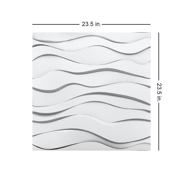 White 3D Textured Geometric Decorative Wall Panels
