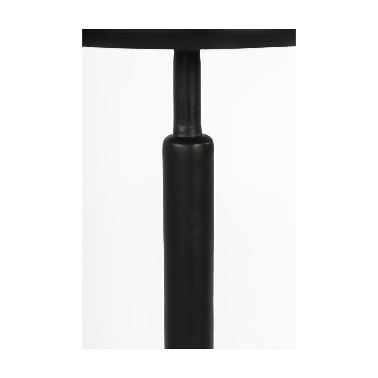 Black Marble and Wood Modern Drink Table