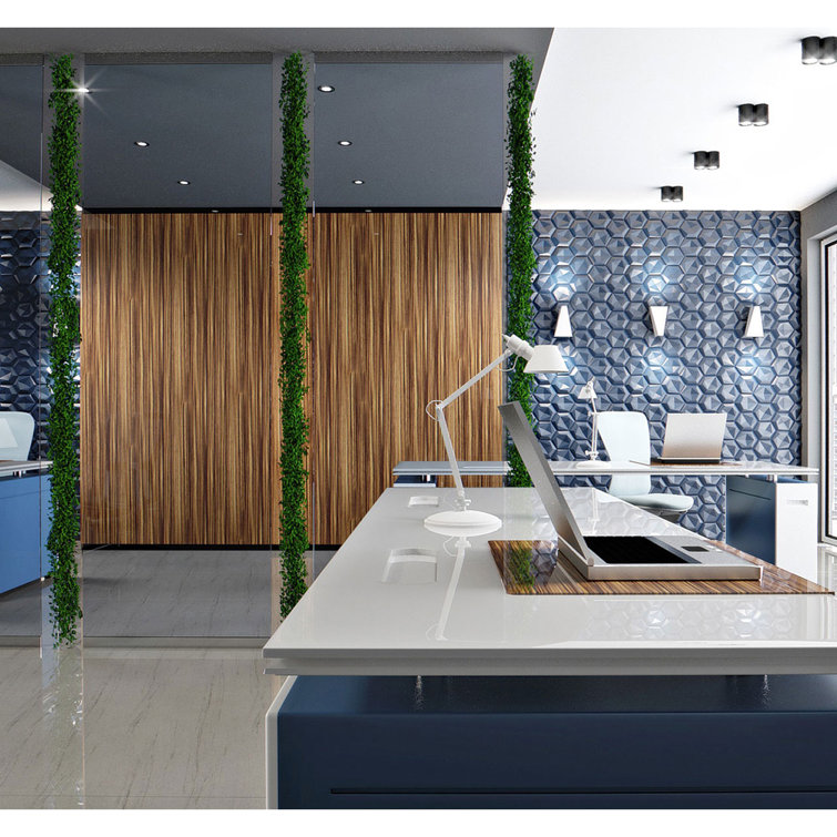Black 24" x 24" 3D Geometric Wall Panels