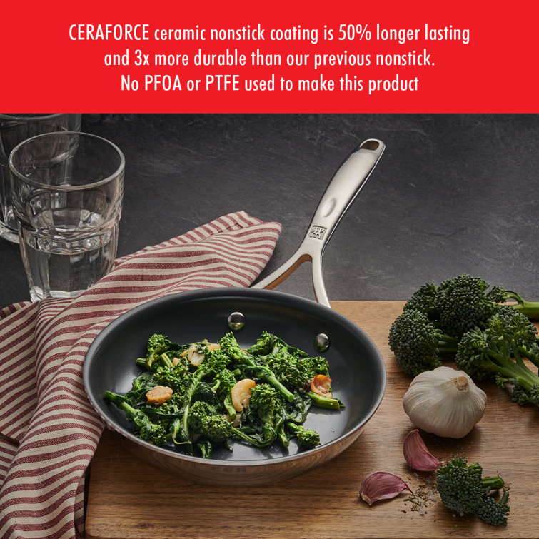 10-Piece Stainless Steel Ceramic Nonstick Cookware Set