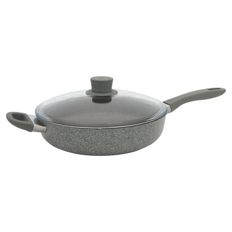 Gray 3.9-qt Aluminum Nonstick Sauté Pan with Glass Lid