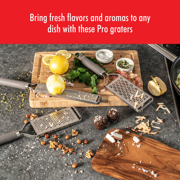 Stainless Steel 3-Piece Grater Set with Soft-Touch Handle