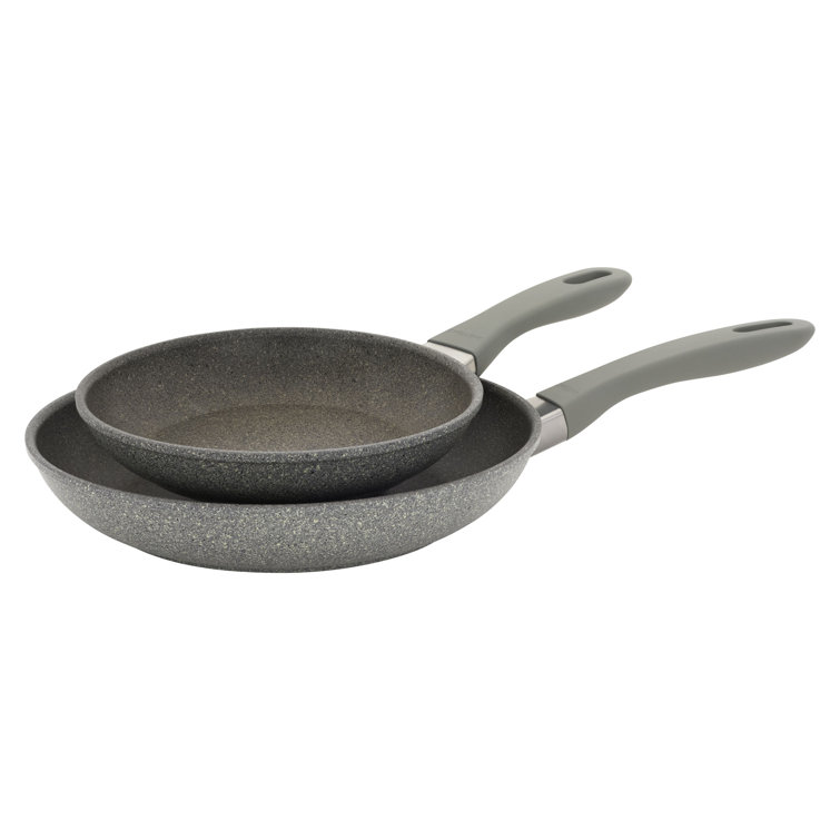 Gray Ceramic-Coated Aluminum Nonstick Fry Pan Set, 2-Piece