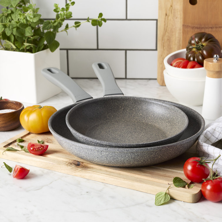 Gray Ceramic-Coated Aluminum Nonstick Fry Pan Set, 2-Piece