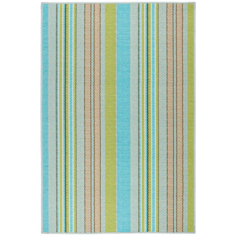 Aquinnah Multicolor Stripe Synthetic Runner Rug 2'6"x8'
