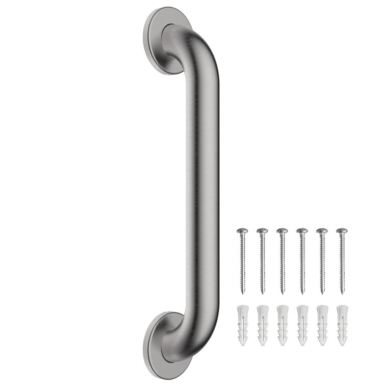 12-Inch Polished Stainless Steel Safety Grab Bar