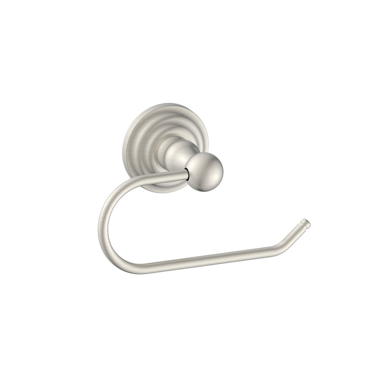 Brushed Nickel Wall Mounted Round Toilet Paper Holder