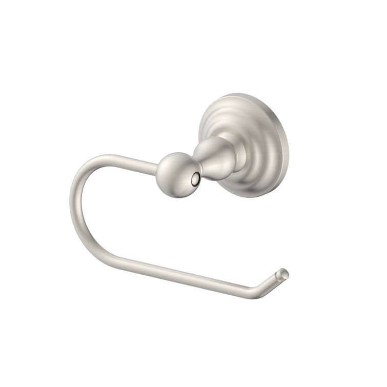 Brushed Nickel Wall Mounted Round Toilet Paper Holder