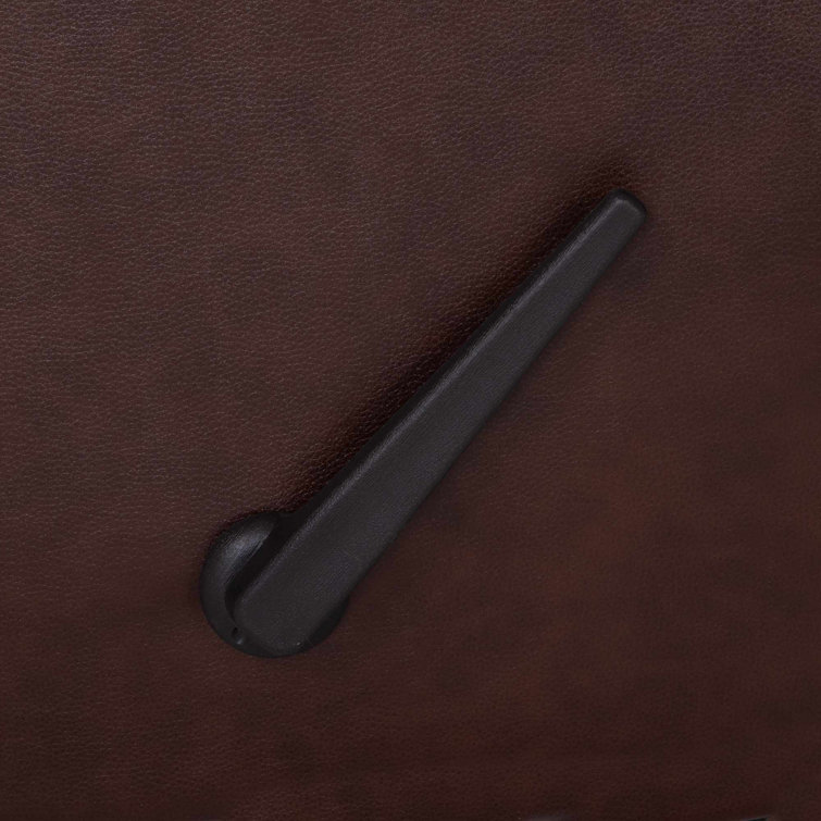 Brown Leather Recliner with Gel Foam Cushion