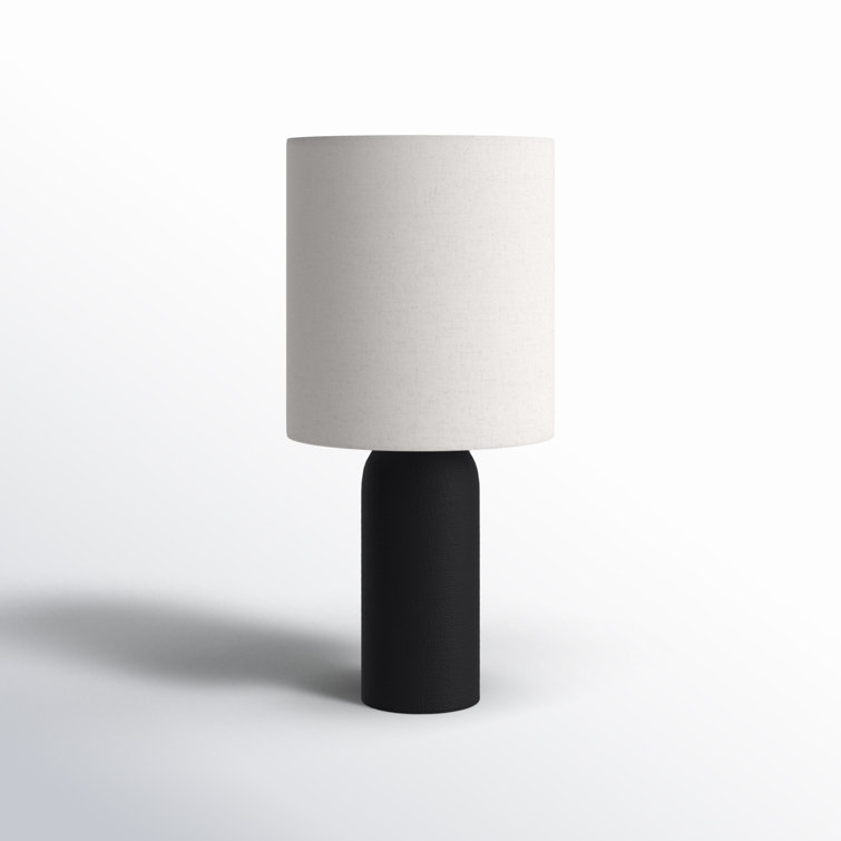 Black and White Modern Wood Table Lamp