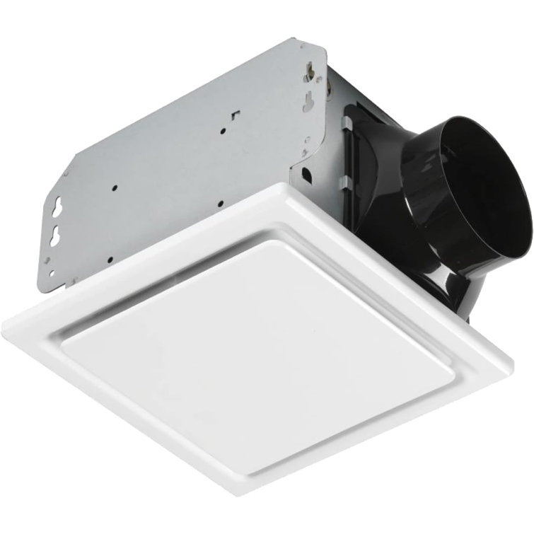 White Painted Ceiling Mount Bathroom Exhaust Fan, 110 CFM