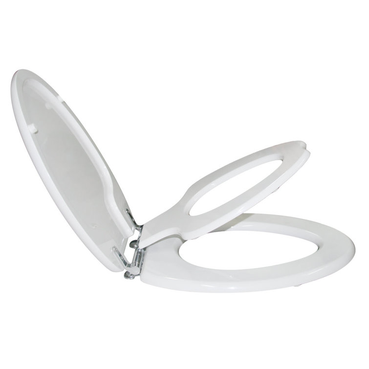 White Elongated Slow Close Potty Training Toilet Seat
