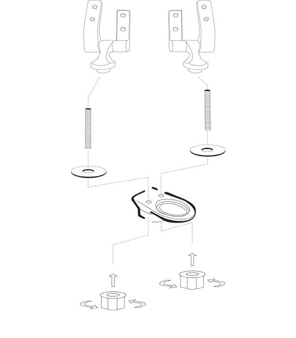 White Elongated Composite Toilet Seat with Chromed Hinges