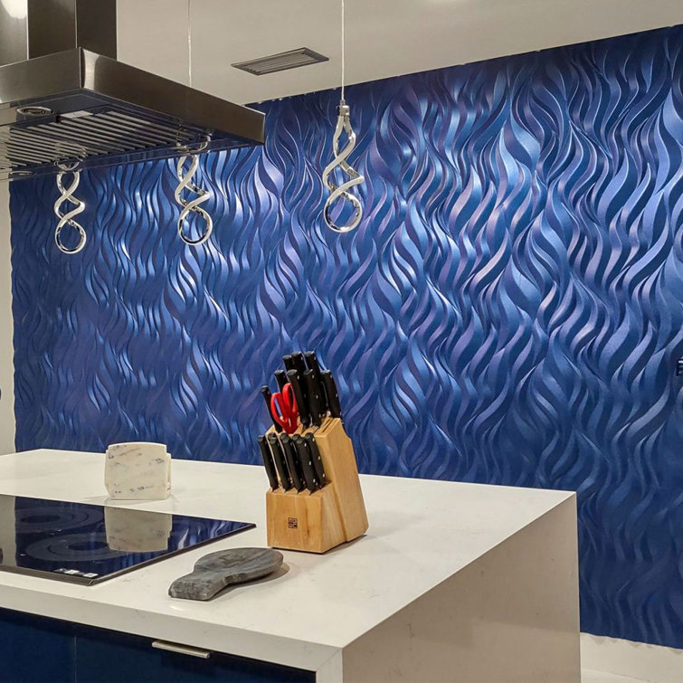 White 24" x 24" 3D Textured Geometric Wall Panels