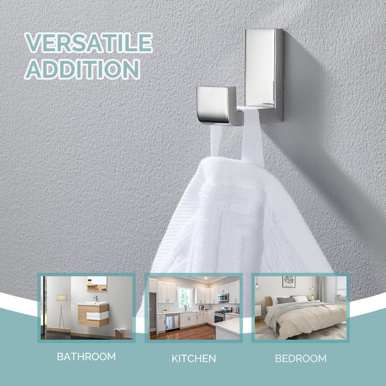 Polished Chrome Stainless Steel Bathroom Wall Hook