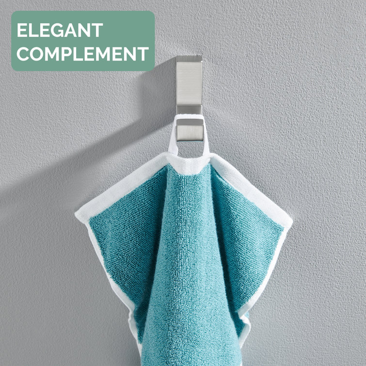 Brushed Nickel Stainless Steel L-Shaped Bathroom Hook