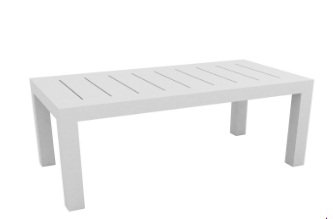 Sleek White Polyethylene Rectangular Dining Table by Studio Vondom