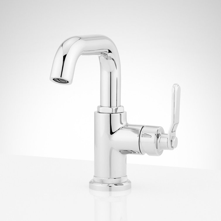 Gunther Polished Chrome Single Hole Bathroom Faucet with Lever Handle