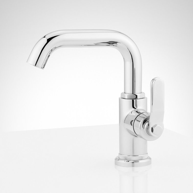 Gunther Polished Chrome Single Hole Bathroom Faucet with Lever Handle