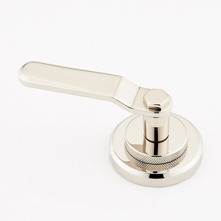Polished Nickel Widespread Bathroom Faucet with Lever Handles