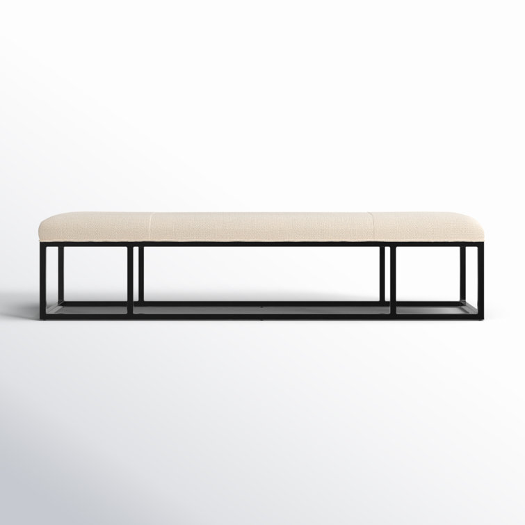 Irving Flax Upholstered Bench with Metal Frame