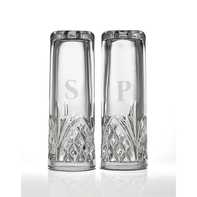 Elegant Clear Crystal Salt & Pepper Shaker Set