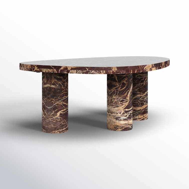 Small Merlot Marble Coffee Table with Storage