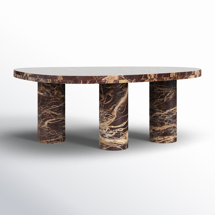 Small Merlot Marble Coffee Table with Storage