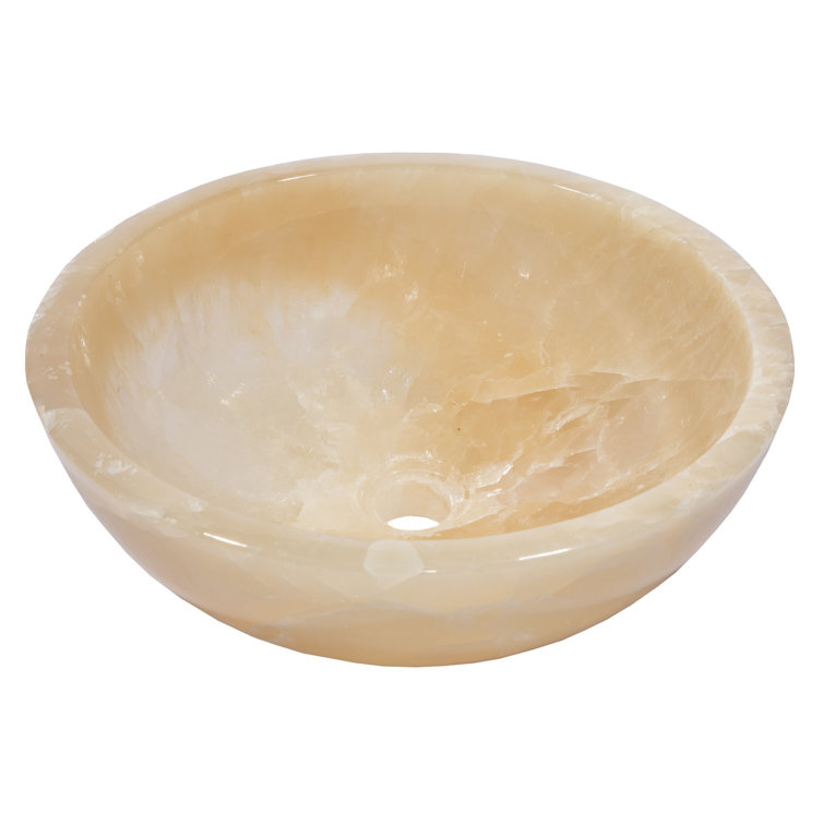 16.5'' Off-White Jurassic Onyx Round Vessel Sink