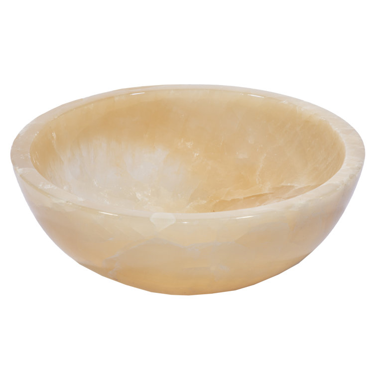 16.5'' Off-White Jurassic Onyx Round Vessel Sink