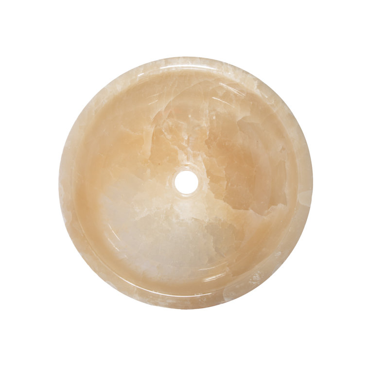 16.5'' Off-White Jurassic Onyx Round Vessel Sink