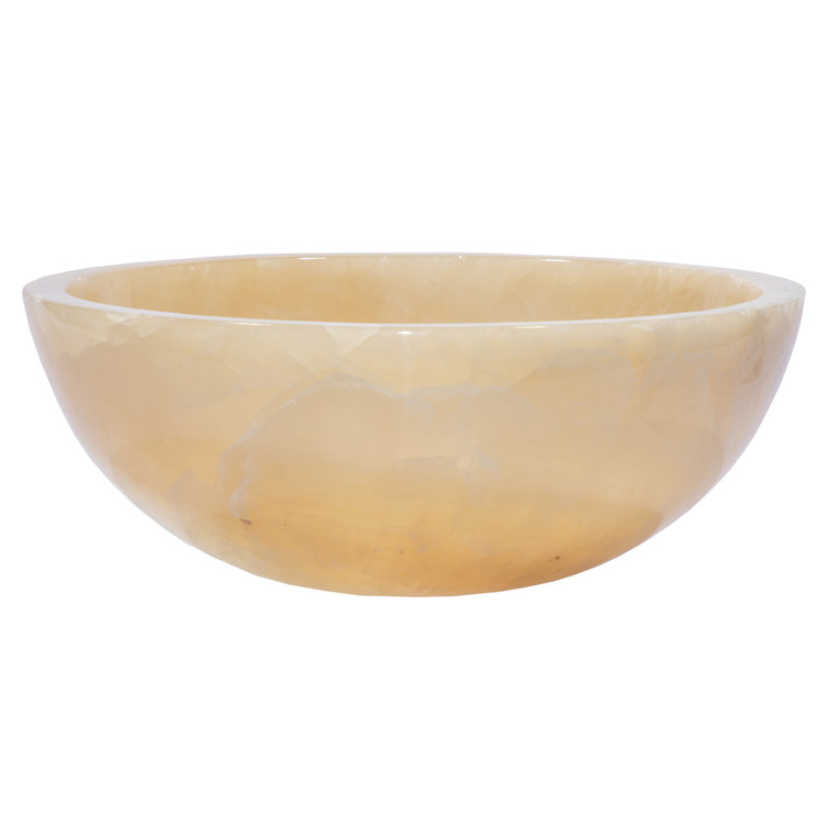 16.5'' Off-White Jurassic Onyx Round Vessel Sink