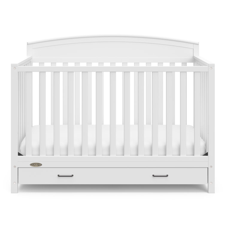 White Pine 5-in-1 Convertible Crib with Drawer