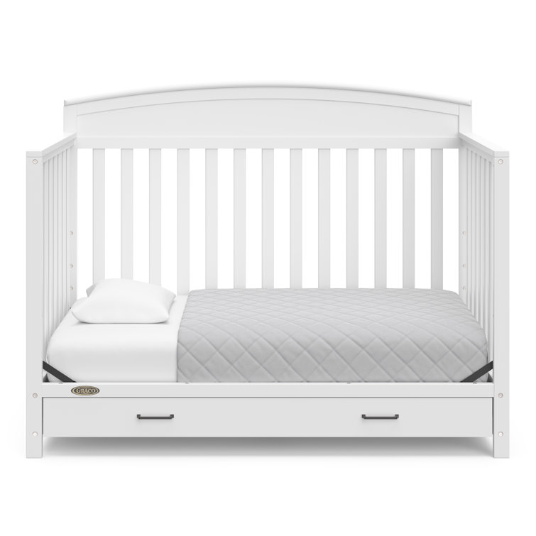 White Pine 5-in-1 Convertible Crib with Drawer