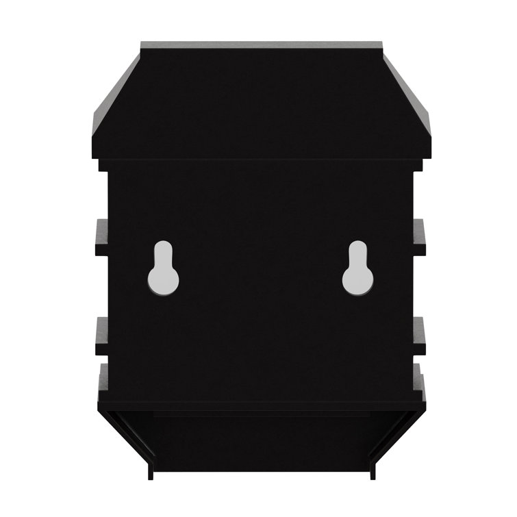 Black Square LED Solar Wall Mount Lights, 6-Pack