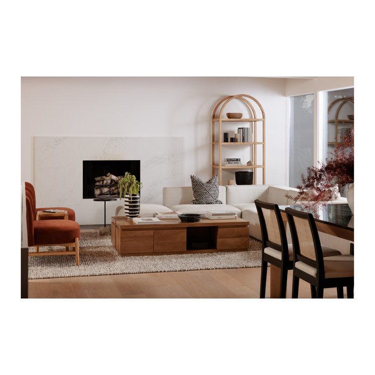 Black and Natural Elm Wood and Cane Side Chair Set