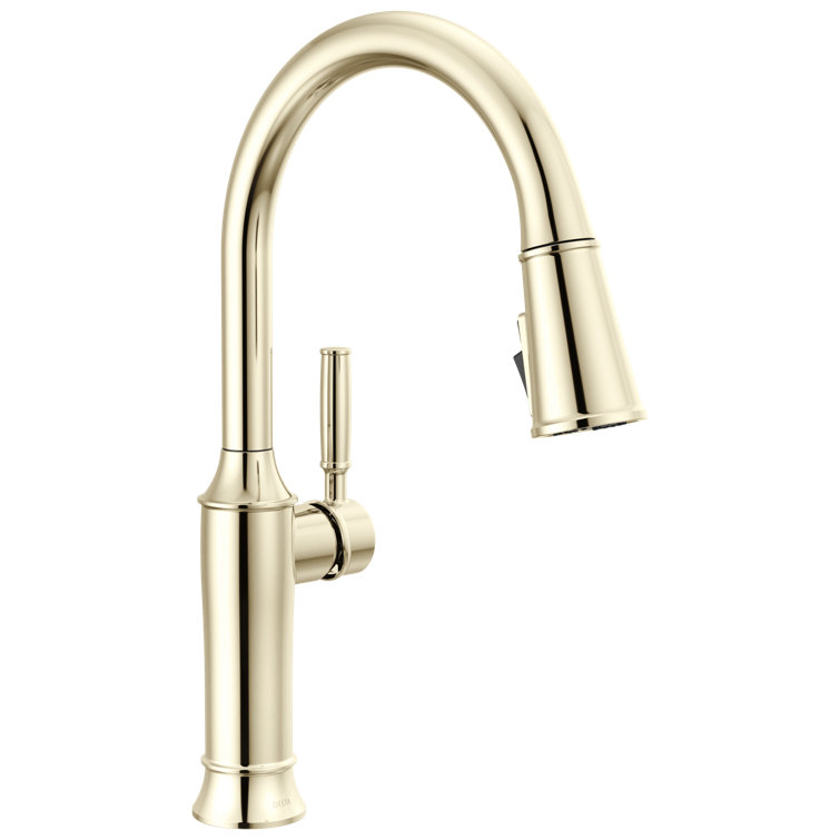 Polished Nickel Single Handle Pull Down Kitchen Faucet