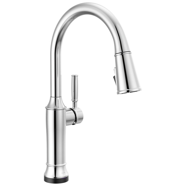 Renaldi Chrome Touchless Pull-down Kitchen Faucet with Pull-out Spray
